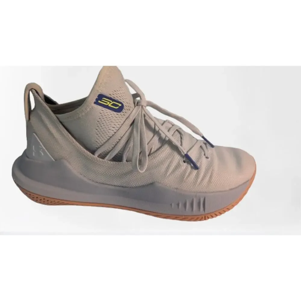 Under Armour Curry 5 'Tokyo Grey' Basketball Sneakers Shoes Size 6 Youth EUC